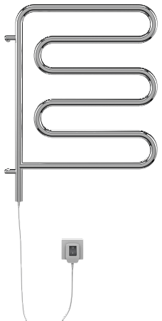 Электро 25 Ш-обр 450х570 поворотный Полотенцесушитель  TERMINUS Стерлитамак - фото 2