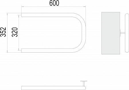 П-обр AISI 32х2 320х600 Полотенцесушитель  TERMINUS Стерлитамак - фото 3