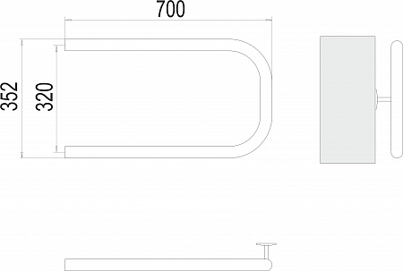 П-обр AISI 32х2 320х700 Полотенцесушитель  TERMINUS Стерлитамак - фото 3