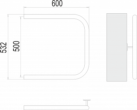П-обр AISI 32х2 500х600 Полотенцесушитель  TERMINUS Стерлитамак - фото 3
