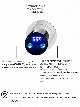 Рондо П2 350х760 электро Полотенцесушитель TERMINUS Нержавеющая сталь Стерлитамак - фото 5
