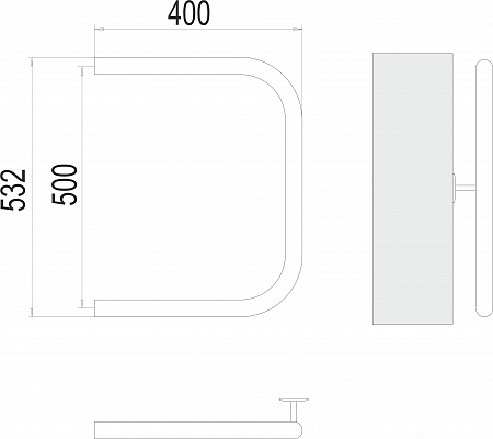 П-обр AISI 32х2 500х400 Полотенцесушитель  TERMINUS Стерлитамак - фото 3